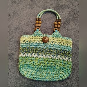 Capelli Multicolor Woven Tote Bag, Purse, Handbag